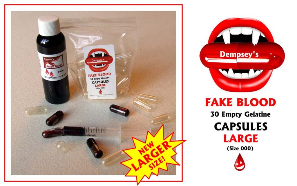 Large fake Blood Capsules