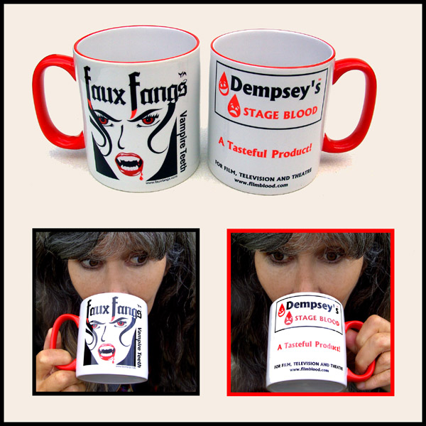 Free Faux Fangs - Blood Mug